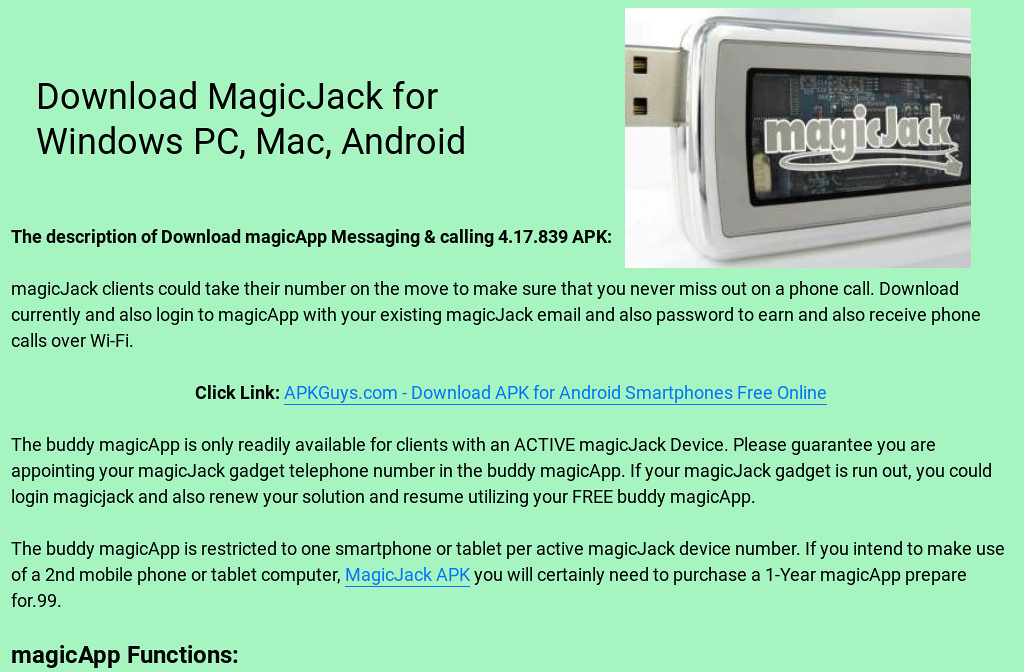 magicjack app download for mac